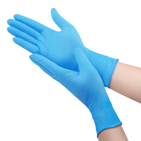 Labteamet_Nitril_Power_Lång_handskar_Blå
