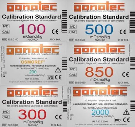 osmometer Gonotec kalibreringsstandarder